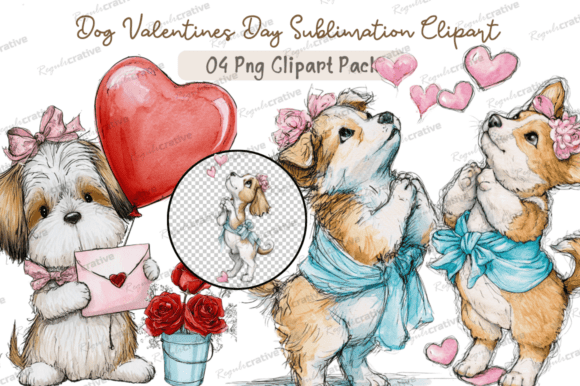 Download Dog Valentines Day Clipart,Whimsical Dog - Valentines day clipart Collection